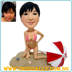 Personalized 3D Sexy Lady In Pink Bikini Figurine